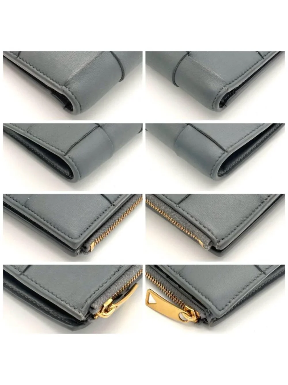Bottega Veneta Bifold Wallet Cassette Gray Small